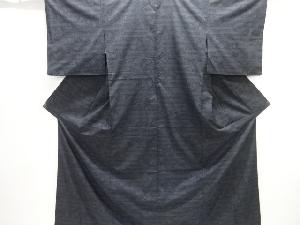 ヱ霞に草花模様織り出し本場泥大島紬着物（5マルキ）